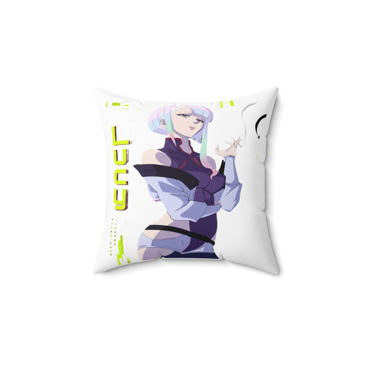 Lucy - Cyberpunk Edgerunners Throw Pillow | Cyberpunk: Edgerunners - alternate angle 1, merchandise